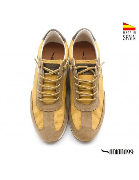 ZAPATILLAS HOMBRE DE PIEL AMARILLAS
