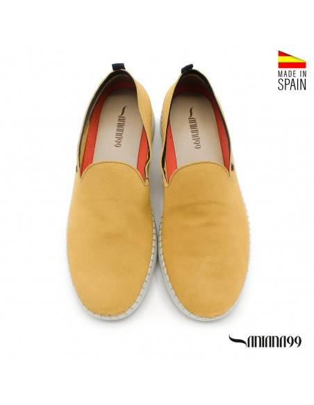 zapatos sin cordón hombre amarillos