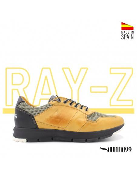 zapatillas piel hombre amarillas