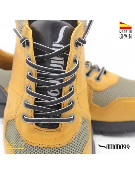 deportivas piel hombre amarillas