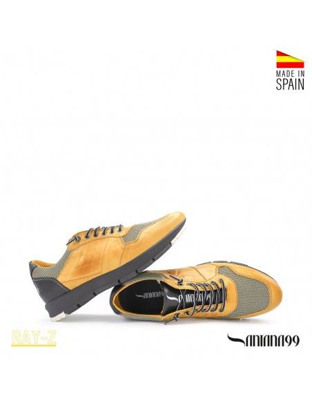 zapatos piel hombre amarillos