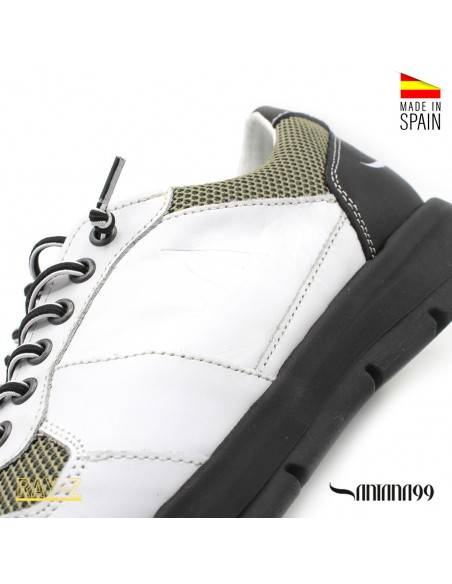 zapatos piel hombre blancas