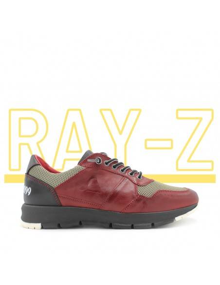 zapatillas piel hombre ROJAS