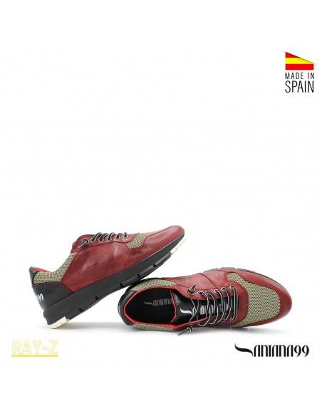 zapatillas casual hombre rojas