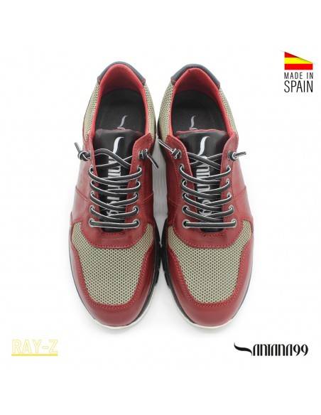 zapatos piel hombre rojos