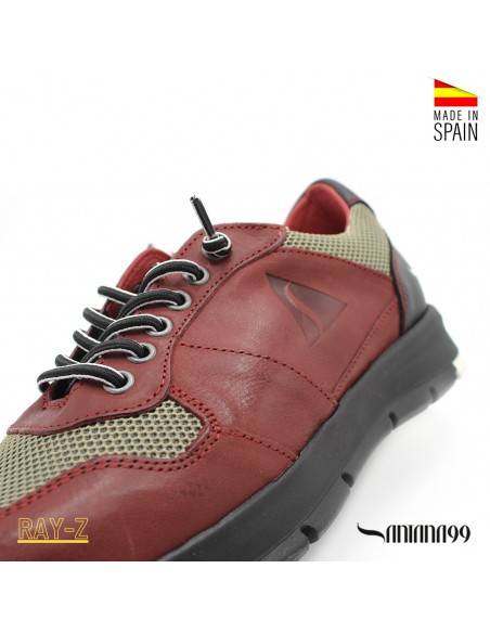 deportivas piel hombre rojas
