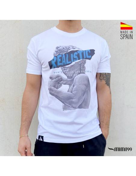 camiseta hombre blanco