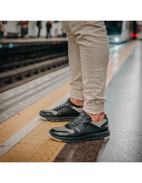 zapatillas piel negras