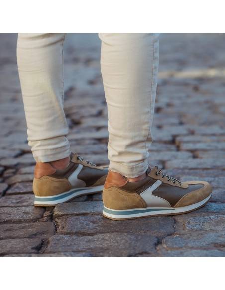 Zapatillas cordón elástico casual hombre