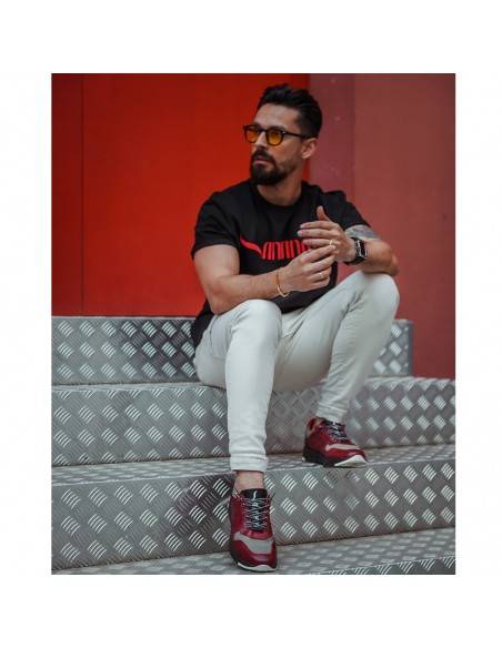 zapatos casual rojos hombre