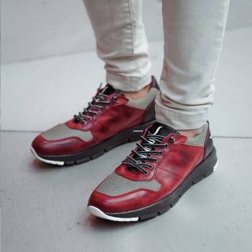 zapatos piel rojos hombre