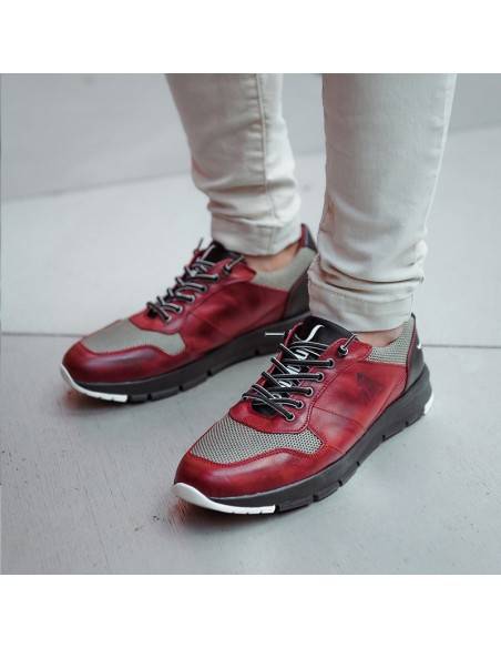 zapatos piel rojos hombre