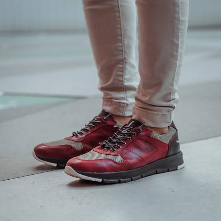 ZAPATILLA PIEL RAY-Z ROJA