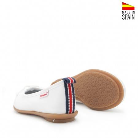 zapato bailarina blanco nina