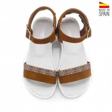 sandalias de niña camel