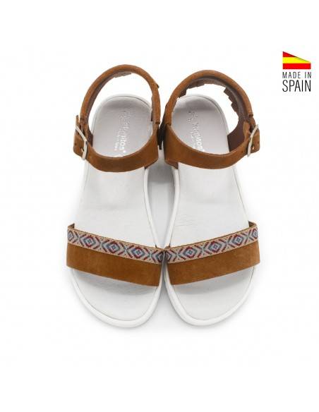 sandalias de niña camel